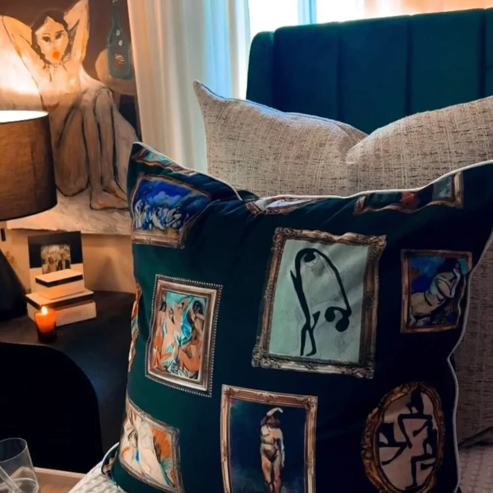 Art Inspired Decorative Throw Pillow Cover - Picture 4 of 6